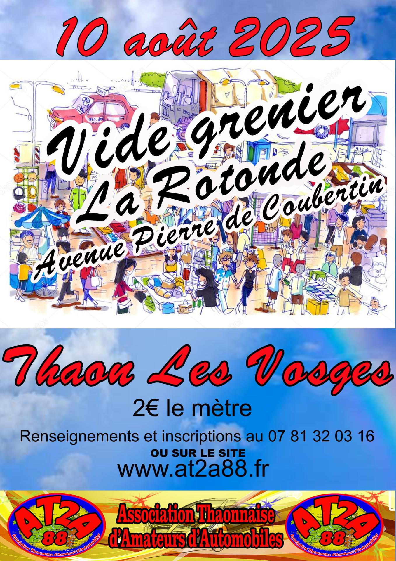 Affiche vide grenier du 10 aout 2025